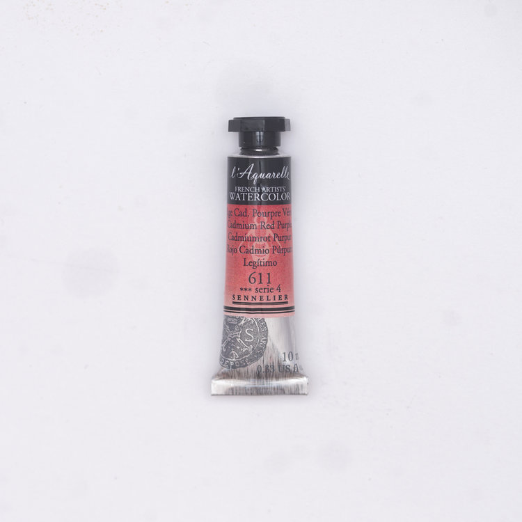 Sennelier 611 aquarelverf 10 ml - cadmiumrood purper