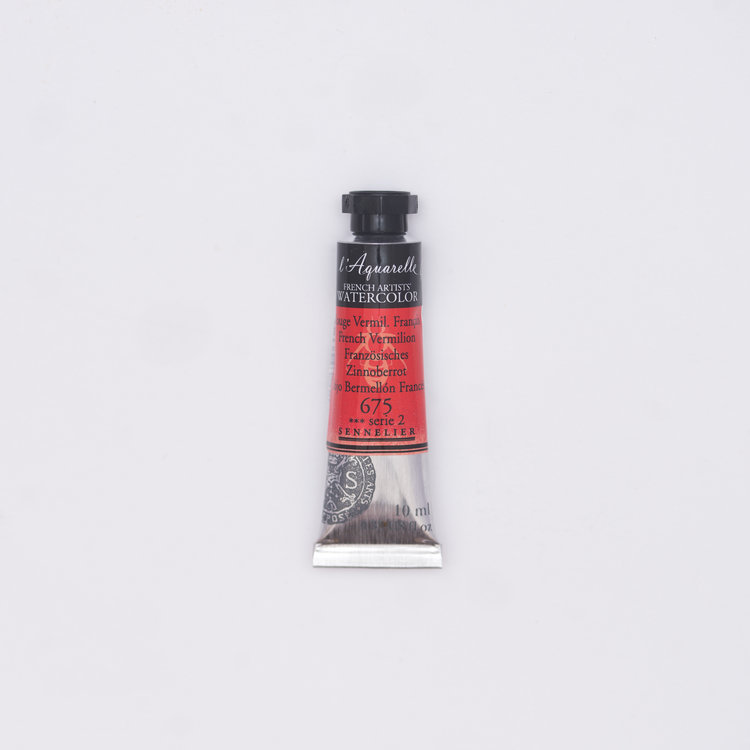 Sennelier 675 l'Aquarelle tube 10ml - Frans vermiljoen rood
