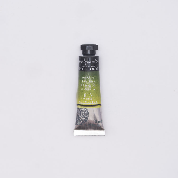 Sennelier 813 l'Aquarelle tube 10ml - olijfgroen