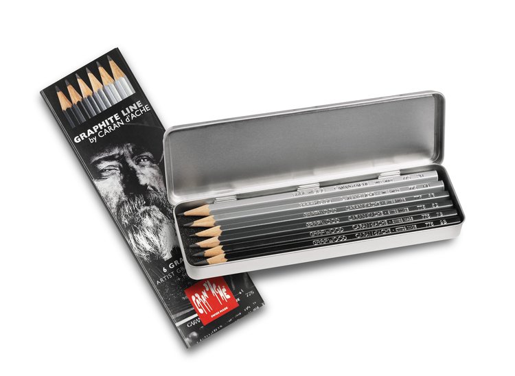 Caran d'Ache Grafwood grafietpotloden 6 stuks
