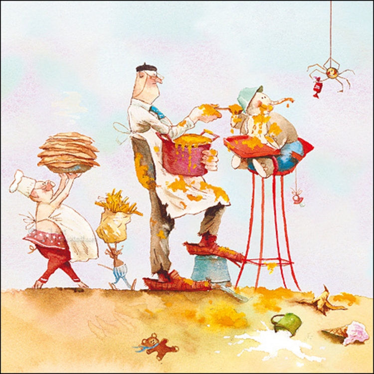 Art Revisited kunstkaart Marius van Dokkum - baby olifant