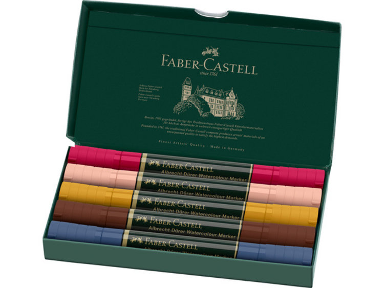 Faber Castell portrait - set watercolour markers 5 stuks