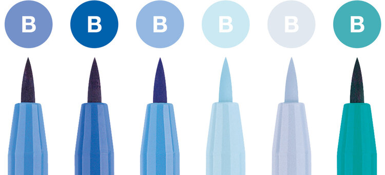 Faber Castell Pitt Artist brushpen (shades of blue)
