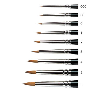 Winsor & Newton marterharen aquarelpenseel serie 7 - miniatuur
