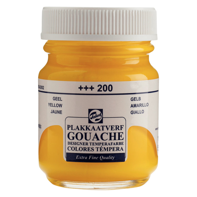 Talens gouache (plakkaat) 200 geel potje 50ml
