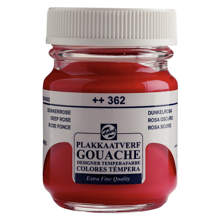 Talens gouache (plakkaat) 362 donkerroze potje 50ml