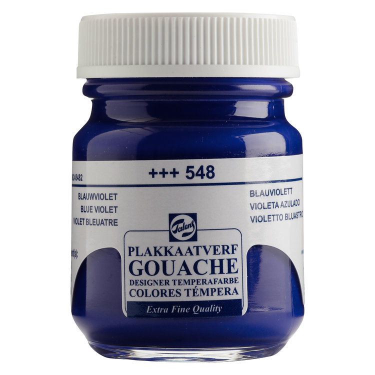 Talens gouache (plakkaat) 548 blauwviolet potje 50ml