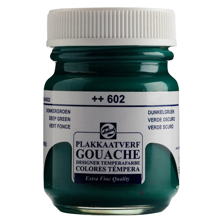 Talens gouache (plakkaat) 602 donkergroen potje 50ml
