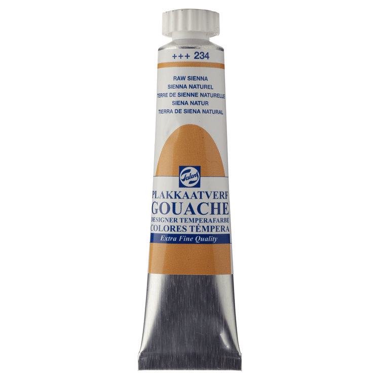 Talens gouache (plakkaat) 234 sienna naturel tube 20ml