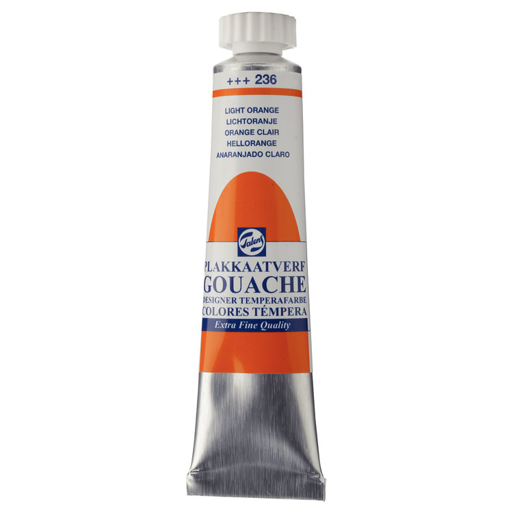 Talens gouache (plakkaat) 236 lichtoranje tube 20ml