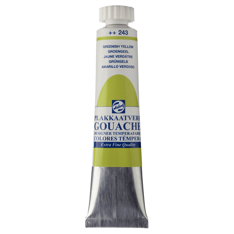 Talens gouache (plakkaat) 243 groengeel tube 20ml