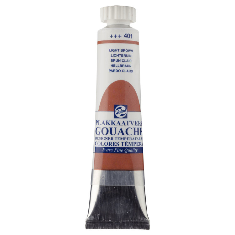Talens gouache (plakkaat) 401 lichtbruin tube 20ml