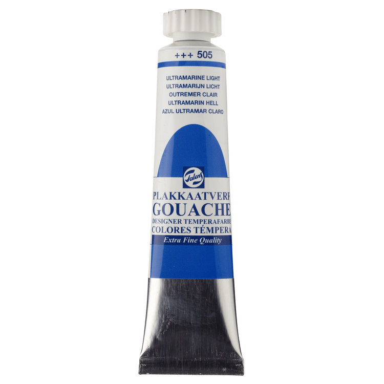 Talens gouache (plakkaat) 505 ultramarijn licht tube 20ml
