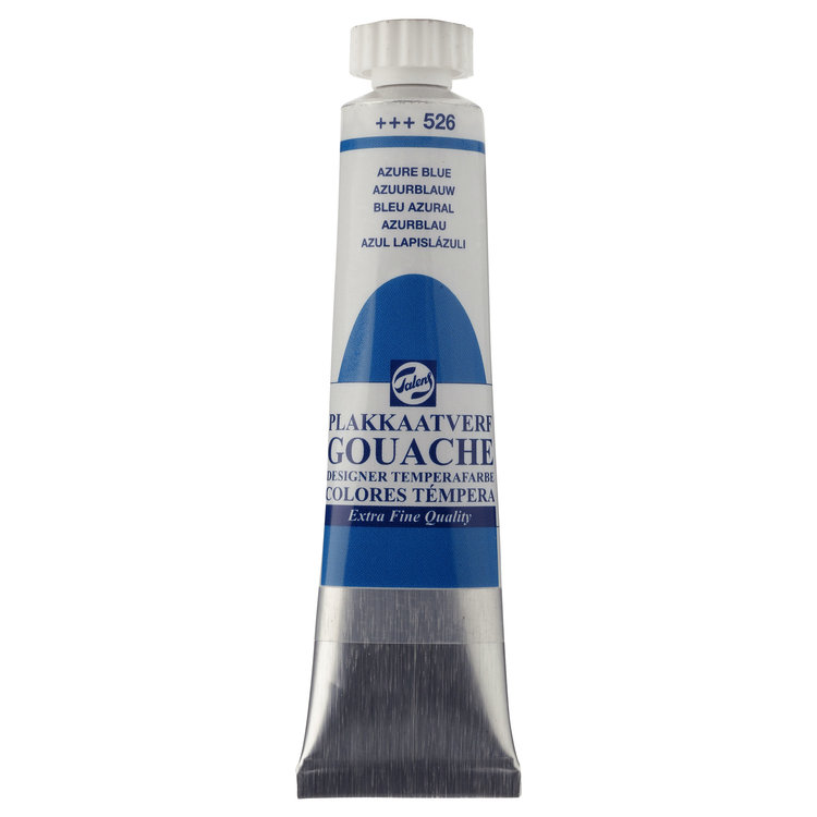 Talens gouache (plakkaat) 526 azuurblauw tube 20ml