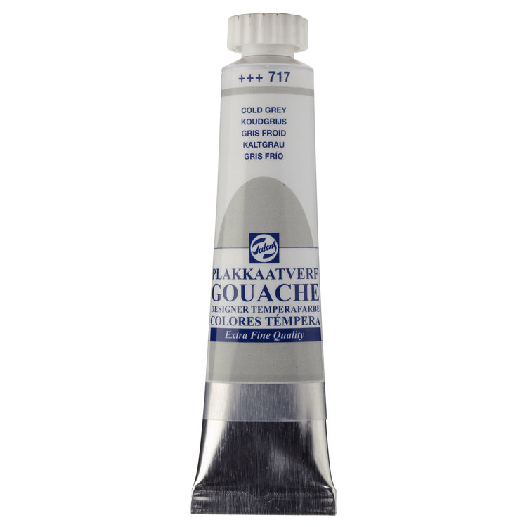 Talens gouache (plakkaat) 717 koudgrijs tube 20ml
