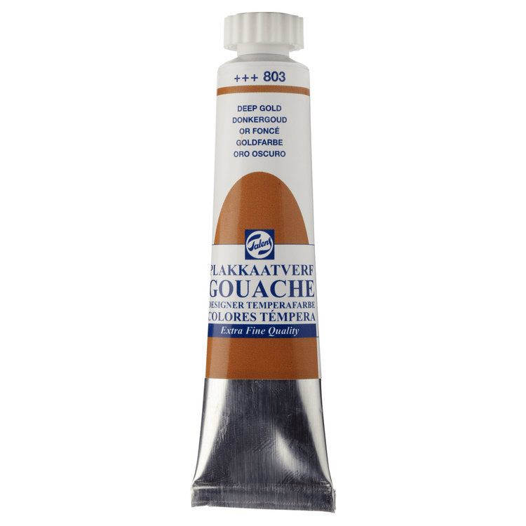 Talens gouache (plakkaat) 803 donkergoud tube 20ml