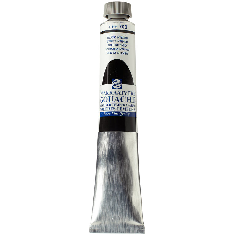 Talens gouache (plakkaat) 703 intens zwart tube 60ml