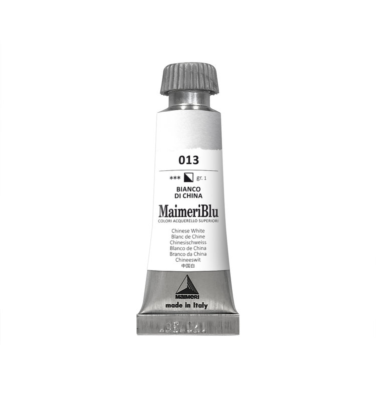 Maimeri Blu 013 aquarelverf tube 12ml - Chinese white