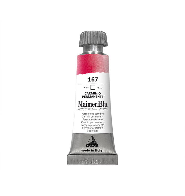 Maimeri Blu 167 aquarelverf tube 12ml - permanent carmine