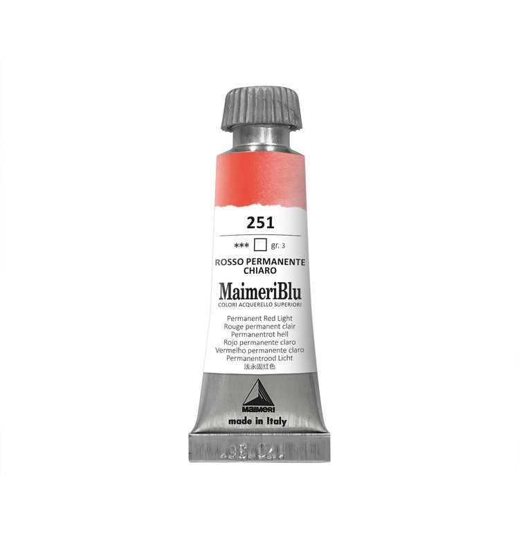 Maimeri Blu 251 aquarelverf tube 12ml - permanent red light