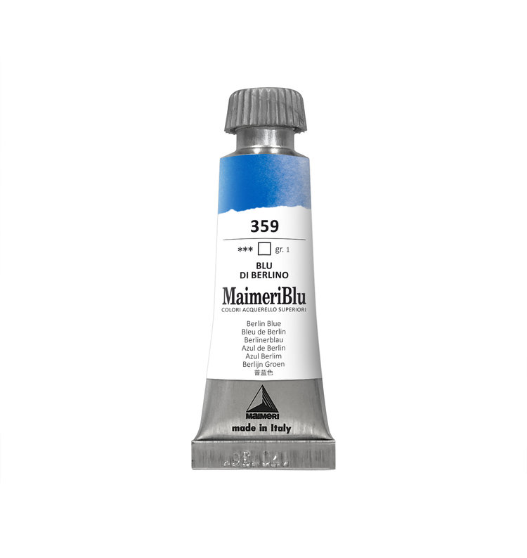 Maimeri Blu 359 aquarelverf tube 12ml -  Berlin blue