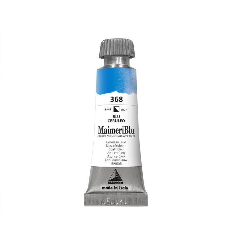 Maimeri Blu 368 aquarelverf tube 12ml - cerulean blue