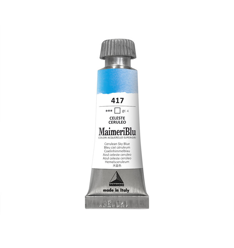 Maimeri Blu 417 aquarelverf tube 12ml - cerulean sky blue
