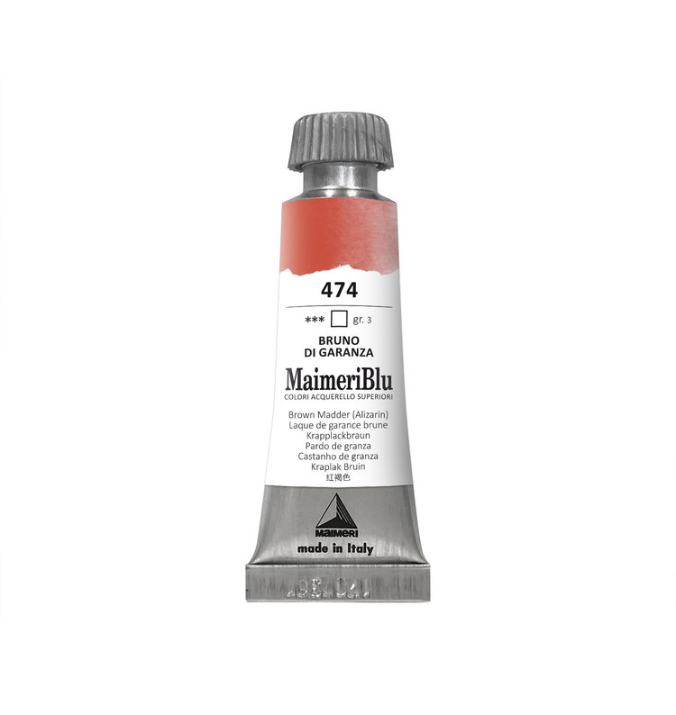 Maimeri Blu 474 aquarelverf tube 12ml - brown madder (alizarin)