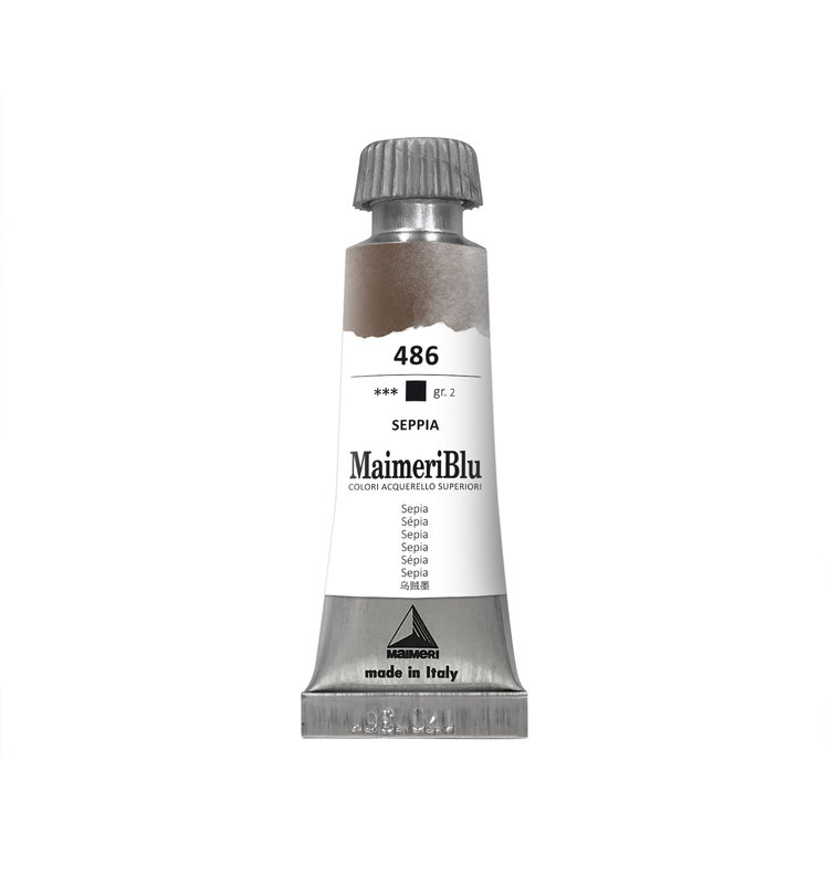 Maimeri Blu 486 aquarelverf tube 12ml - sepia
