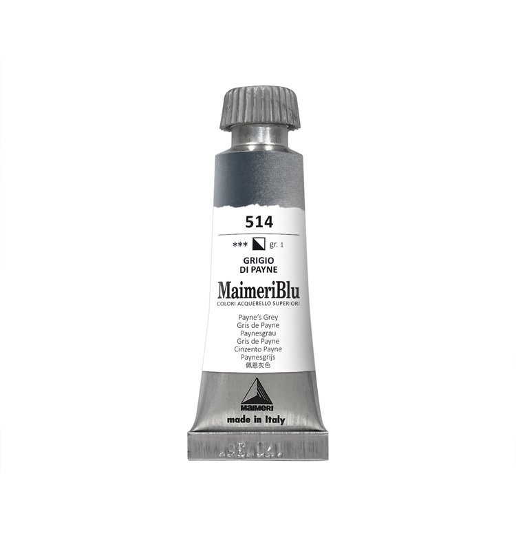 Maimeri Blu 514 aquarelverf tube 12ml - Paynes grey