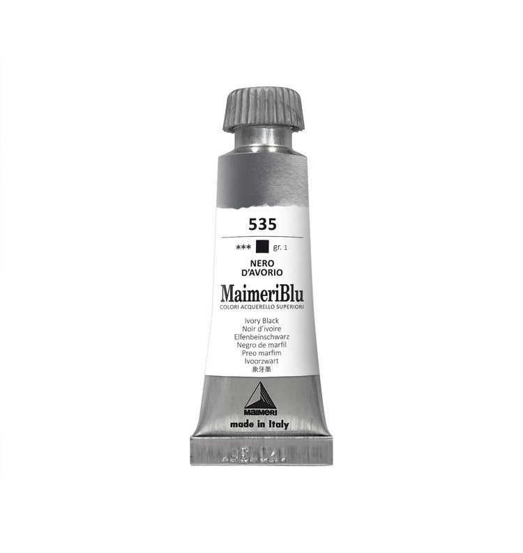 Maimeri Blu 535 aquarelverf tube 12ml - ivory black
