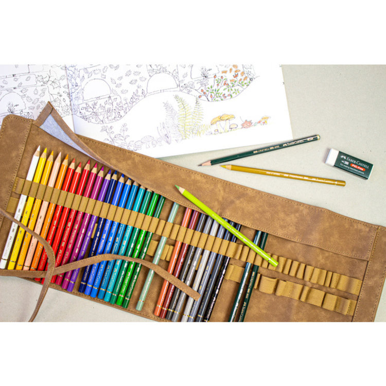 Faber Castell Polychromos roletui met 30 kleurpotloden