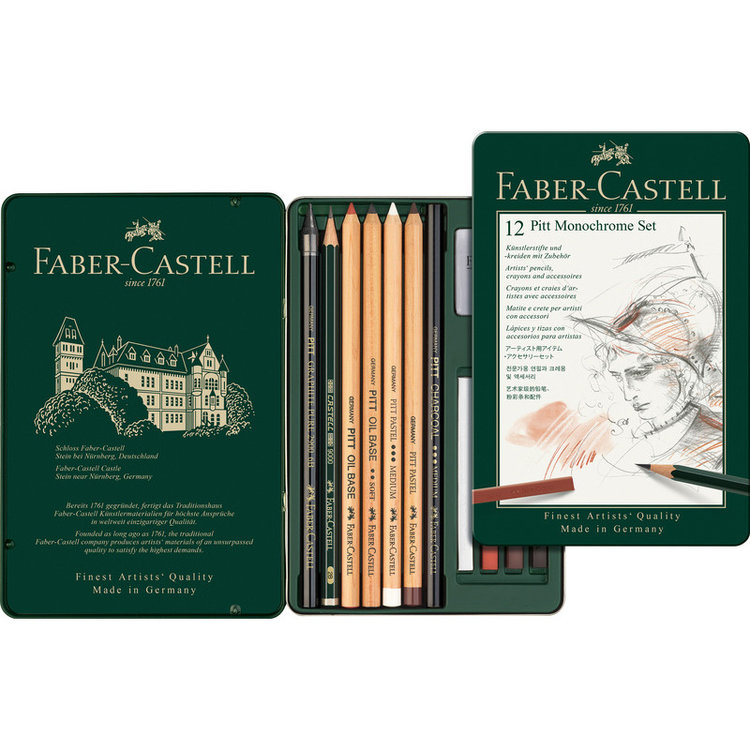 Faber Castell Pitt monochrome 12-delig