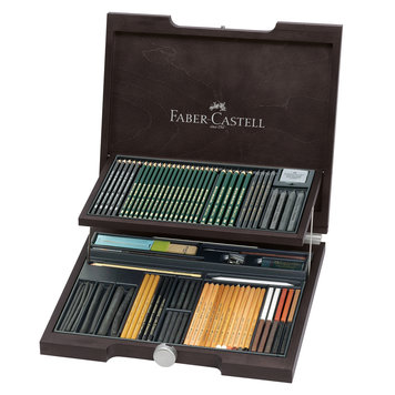 Faber Castell Pitt monochrome houten kist