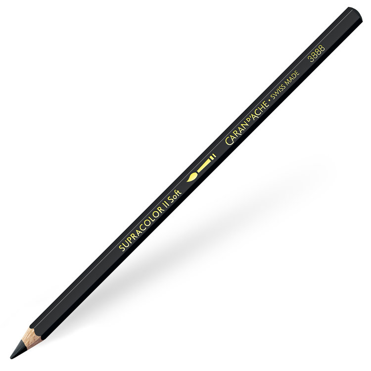 Caran d'Ache 496 SupraColor soft aquarelpotlood - ivory black