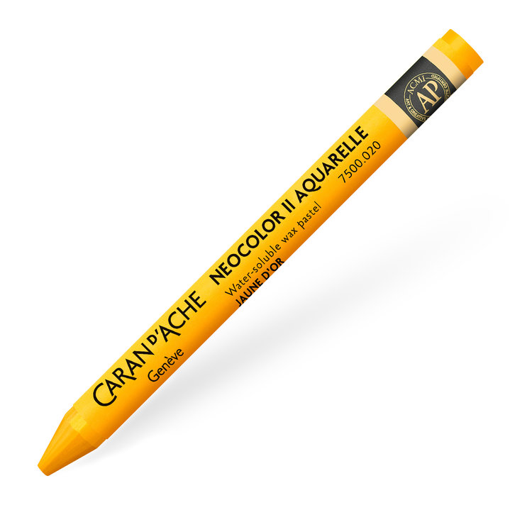 Caran d'Ache 020 NeoColor II waspastel (wateroplosbaar) - golden yellow