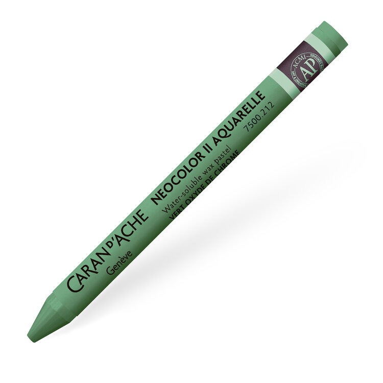 Caran d'Ache 212 NeoColor II waspastel (wateroplosbaar) - chrom ox green