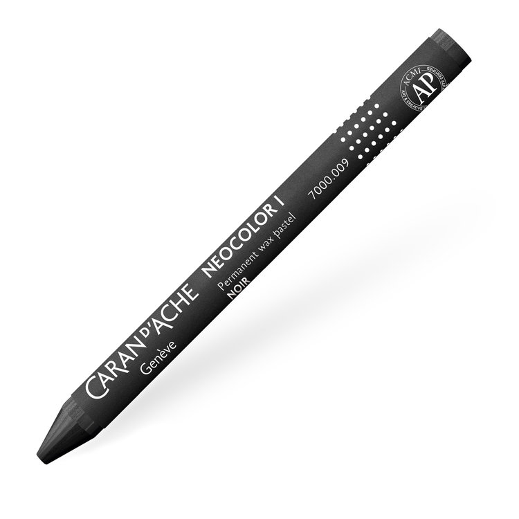 Caran d'Ache 009 black - NeoColor I waspastel - watervast