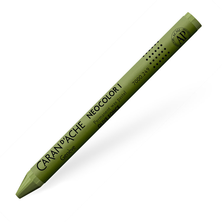 Caran d'Ache 249 olive - NeoColor I waspastel - watervast