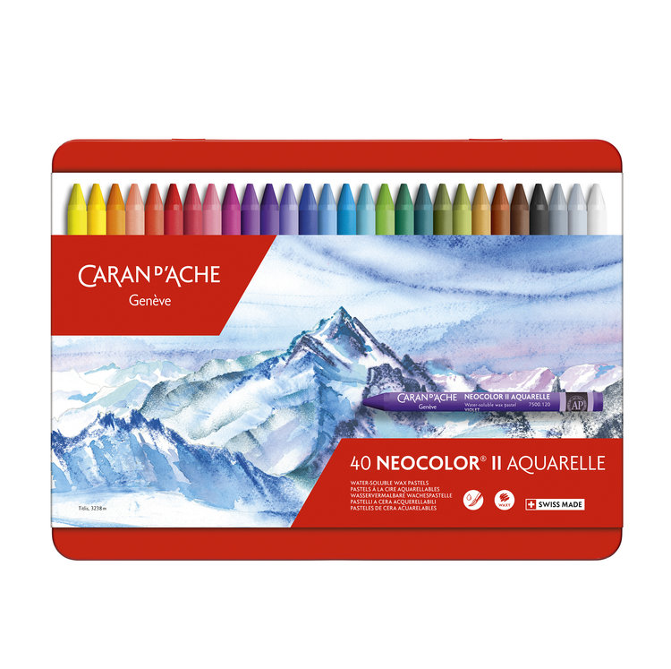 Caran d'Ache NeoColor II in blik - waspastels (wateroplosbaar)