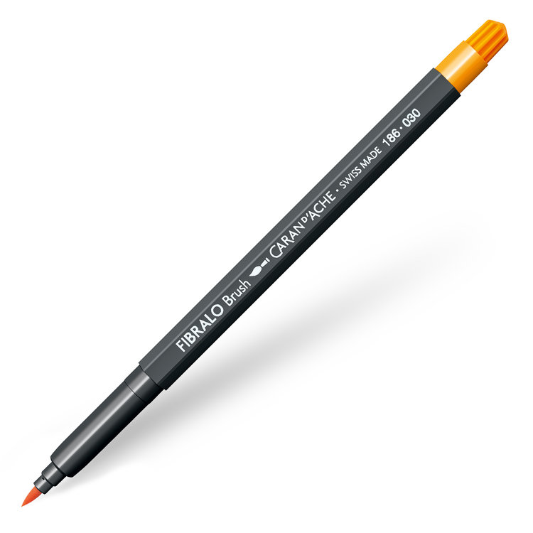 Caran d'Ache 030 Fibralo brush viltstift - orange