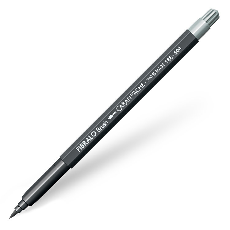 Caran d'Ache 504 Fibralo brush viltstift - Payne's grey 30%