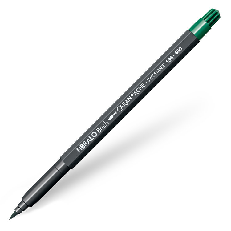 Caran d'Ache 460 Fibralo brush viltstift - peacock green