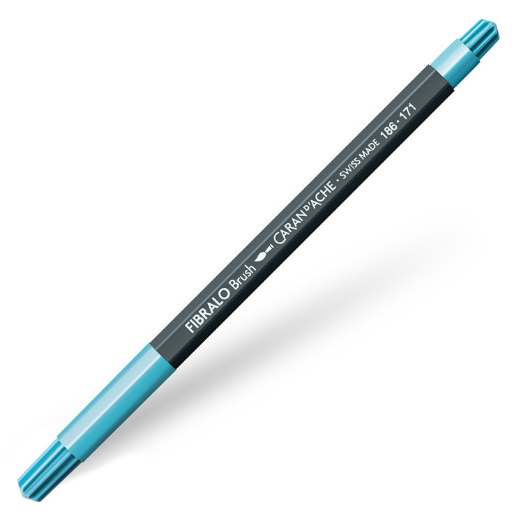 Caran d'Ache 171 Fibralo brush viltstift - turquoise blue
