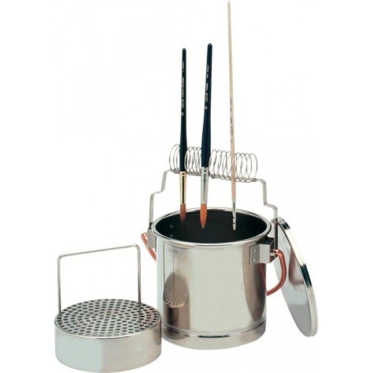 AMI penselen spoelbeker verchroomd