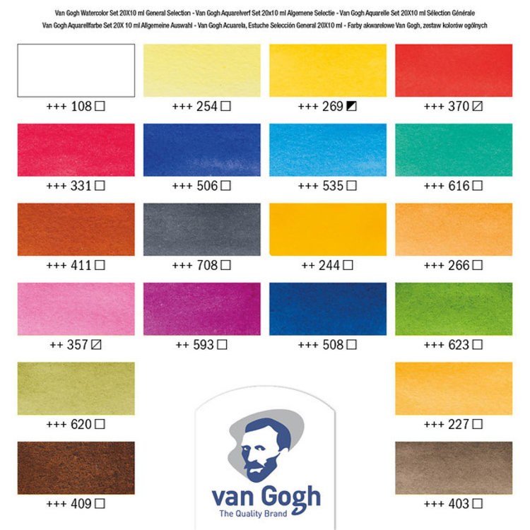 Van Gogh set aquarelverf 20 tubes 10ml