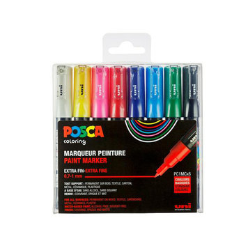 Posca set verfmarkers 8x PC1M