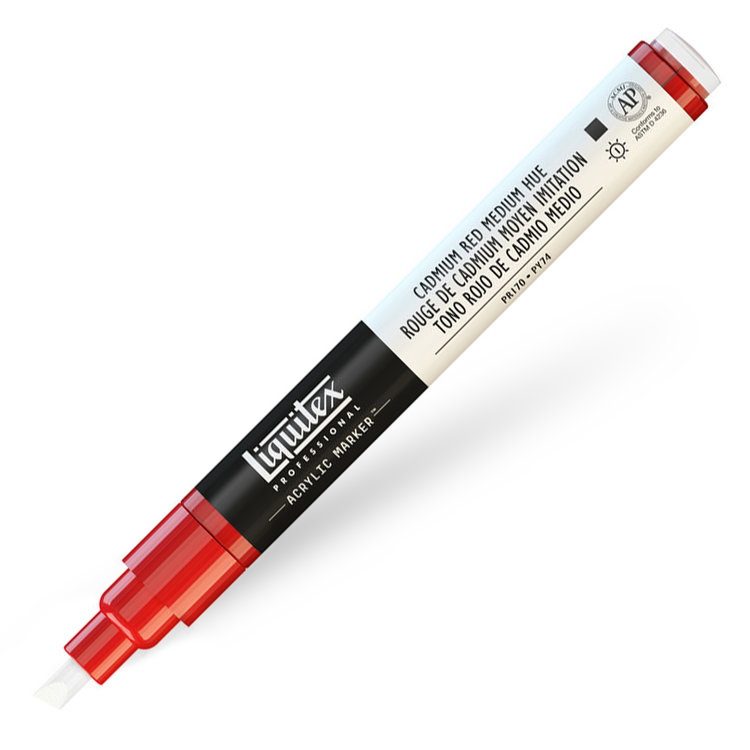 Liquitex verfmarker / acrylmarker FINE - cad red med hue