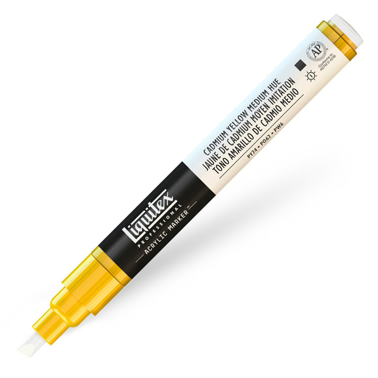 Liquitex verfmarker / acrylmarker FINE - cad yel med hue