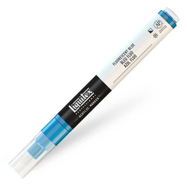 Liquitex verfmarker / acrylmarker FINE - fluo blue